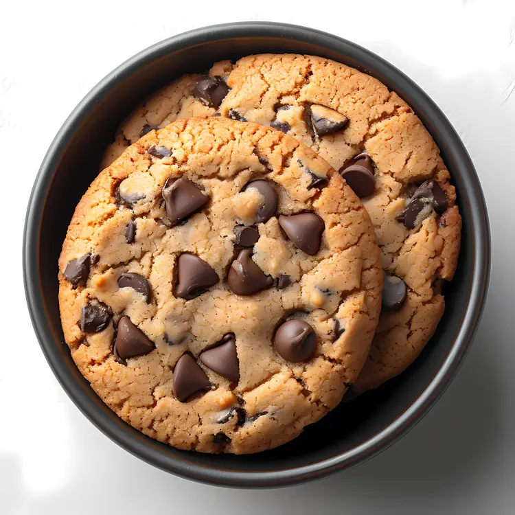 Chocolate Chip Cookies in a Bowl