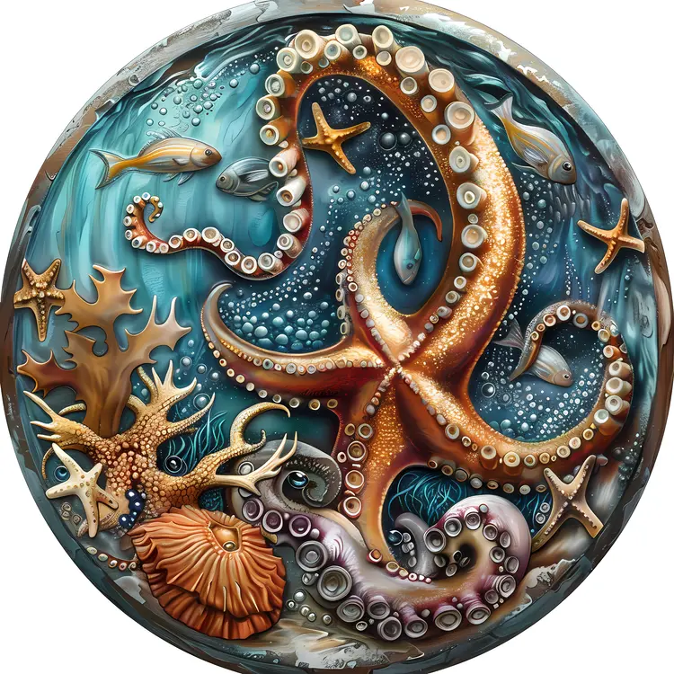 Marine Life with Octopus