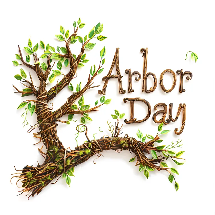 Arbor Day Celebration with Tree Illustration