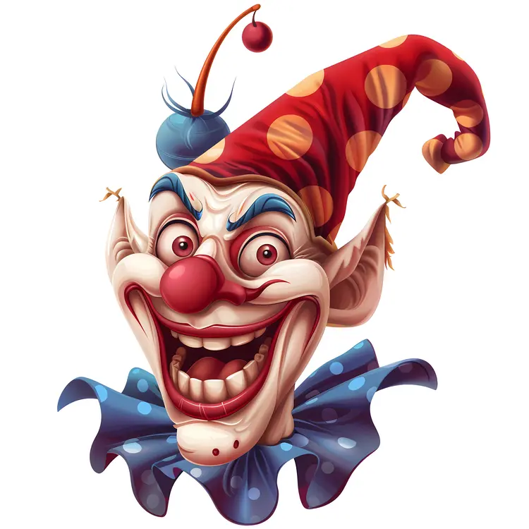 Scary Clown with Red Hat