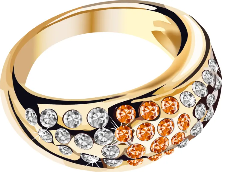 Elegant Gold Ring with Diamonds