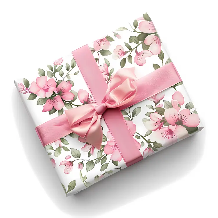 Beautifully Wrapped Floral Gift