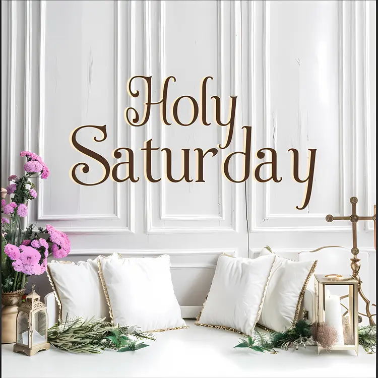 Holy Saturday Celebration with Cushions and Cross