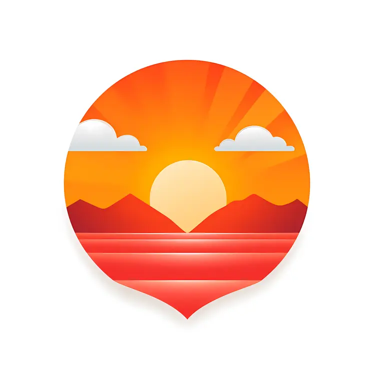 Beautiful Sunset Over Mountains