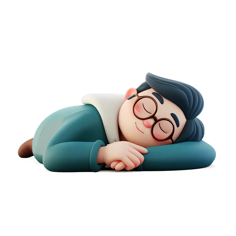 Cartoon Person Sleeping Peacefully