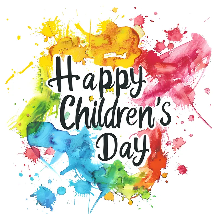 Colorful Happy Children's Day Celebration