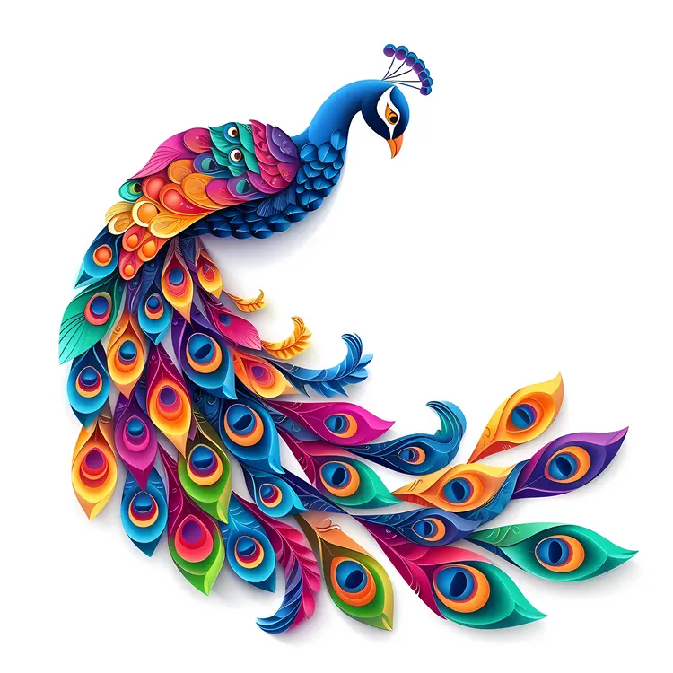 Colorful Peacock with Vibrant Feathers