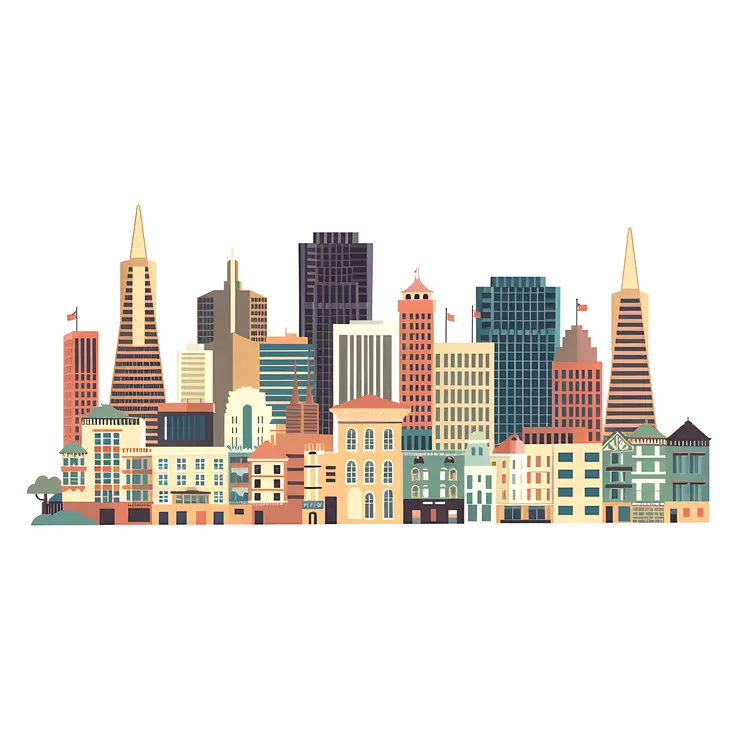 Colorful Cityscape Illustration