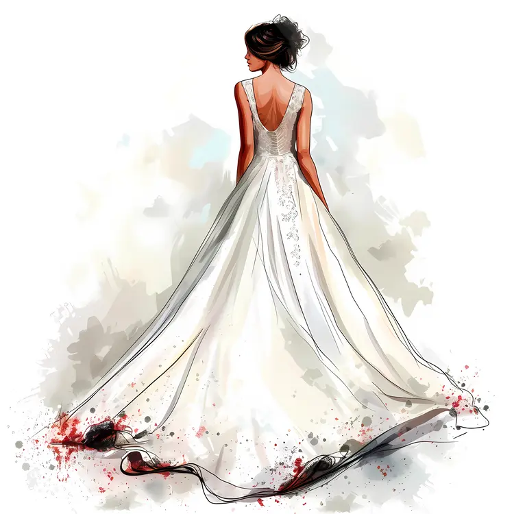 Elegant Wedding Dress with Train