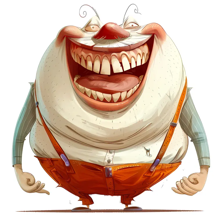 Laughing Man with Suspenders