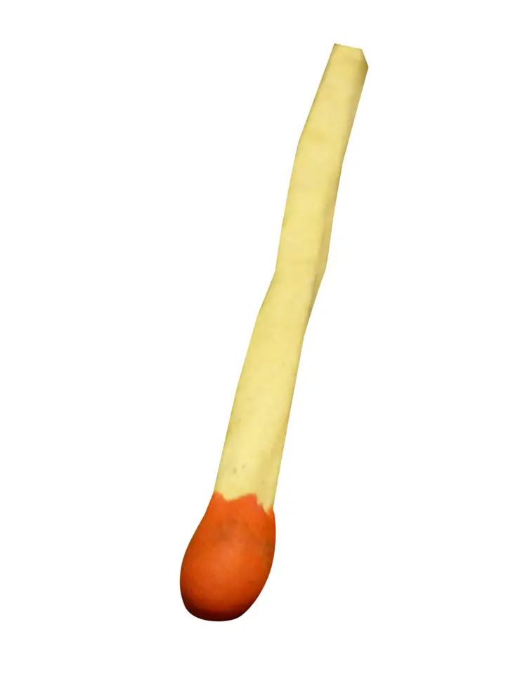 Single Matchstick with Red Tip