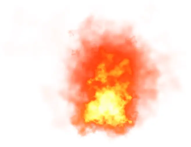 Bright Red and Yellow Fire