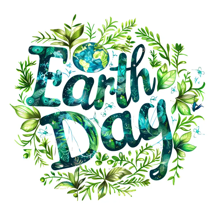 Earth Day with Green Wreath