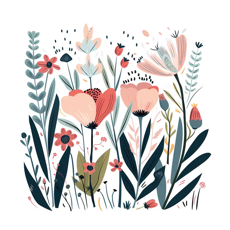 Stylized Floral Arrangement