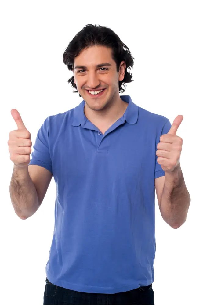 Smiling Man Giving Thumbs Up