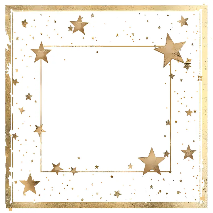 Festive Gold Star Frame