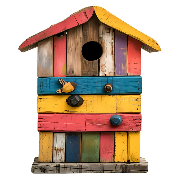 Colorful Wooden Birdhouse