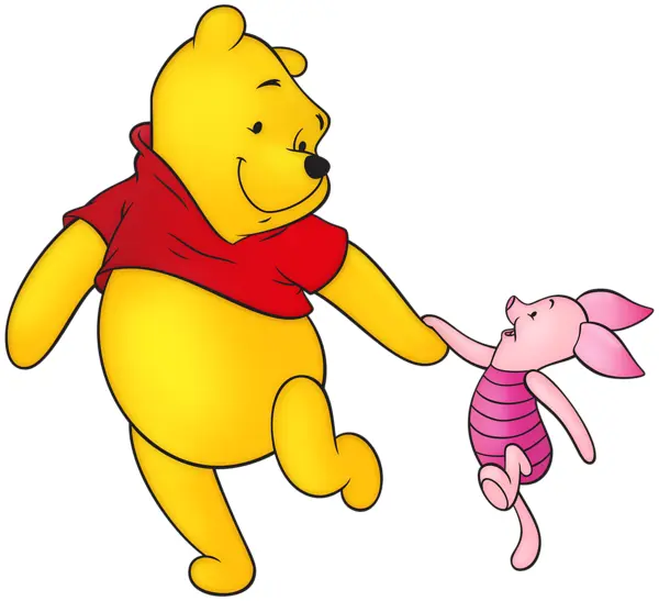 Yellow Bear and Pink Piglet Dancing