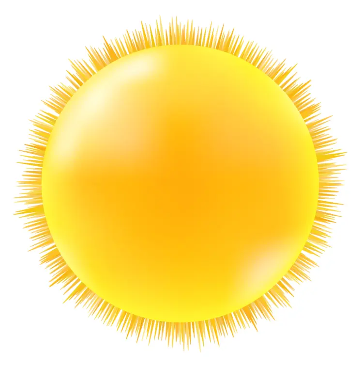 Bright Yellow Sun Illustration