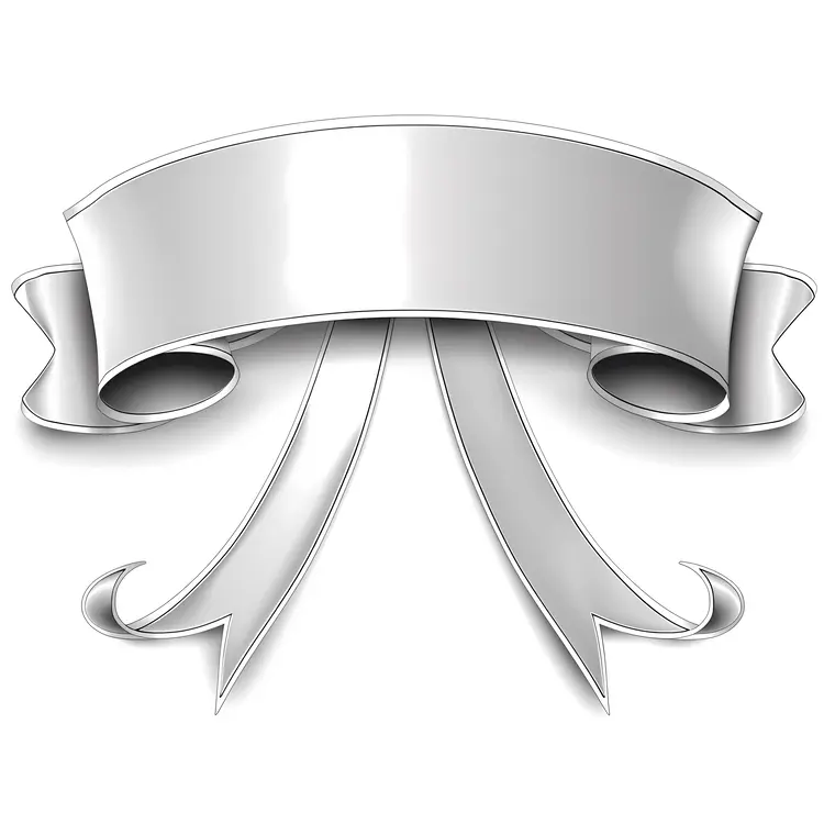 Elegant Silver Ribbon Banner