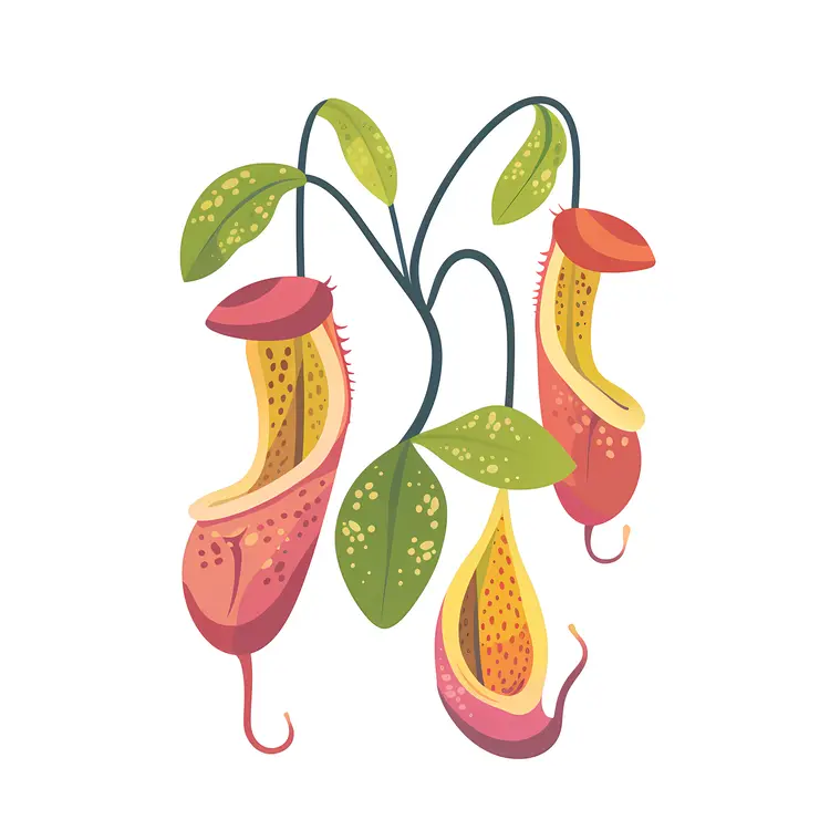Colorful Pitcher Plant Illustration
