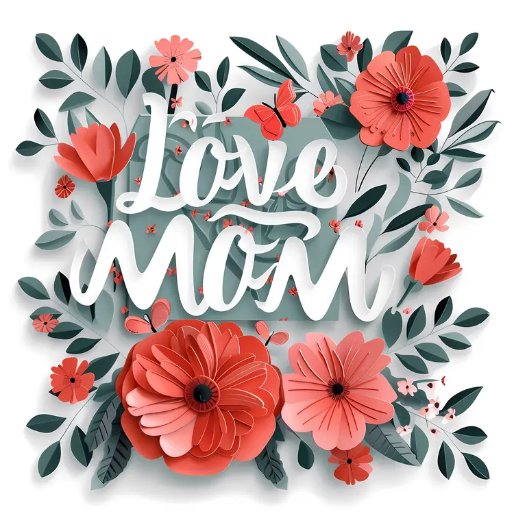 Beautiful Love Mom Card for Mother's Day