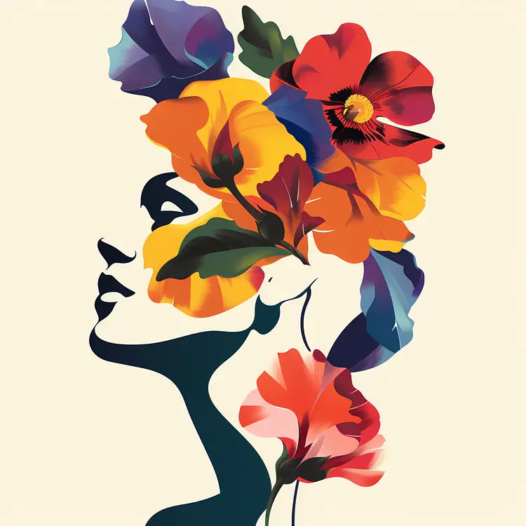 Floral Silhouette Illustration