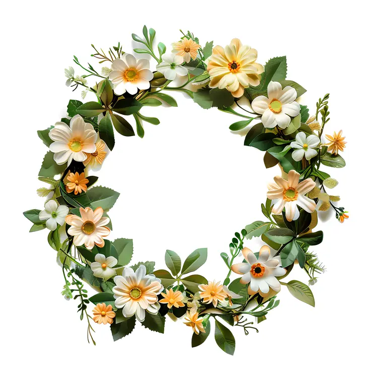 Yellow Floral Wreath