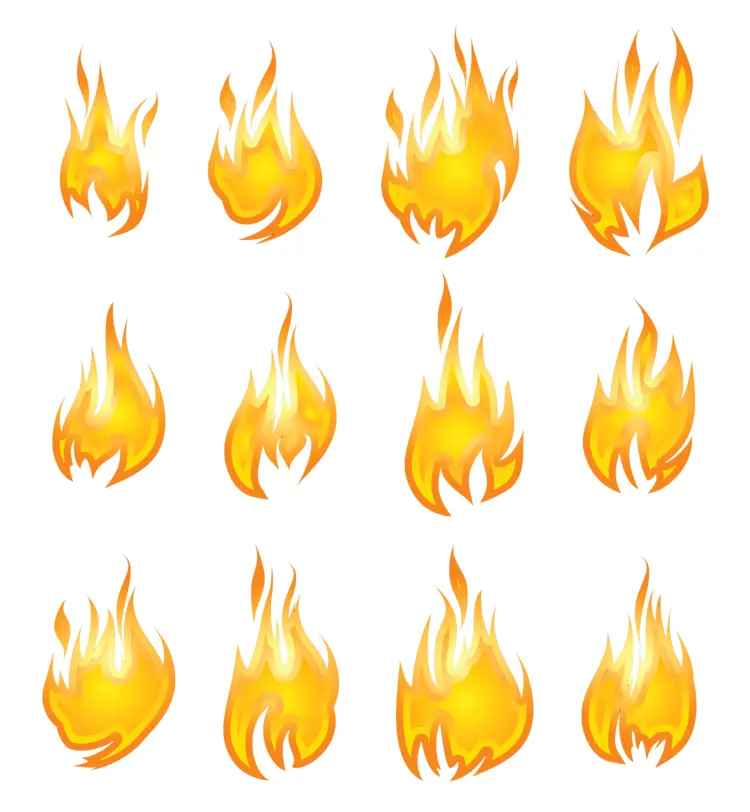 Various Fire Flames