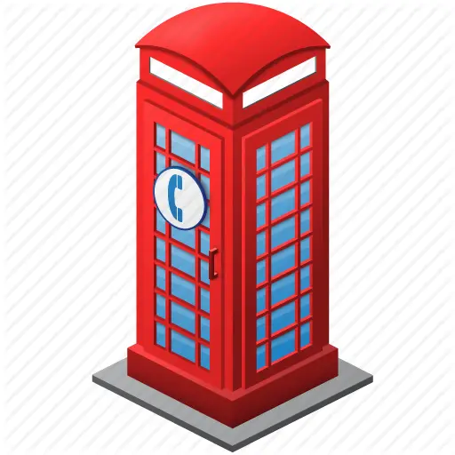Iconic Red Telephone Booth Illustration