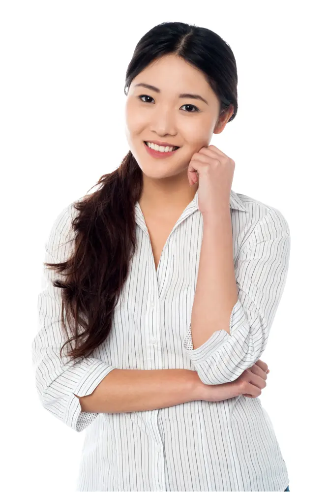 Smiling Woman in Casual Attire