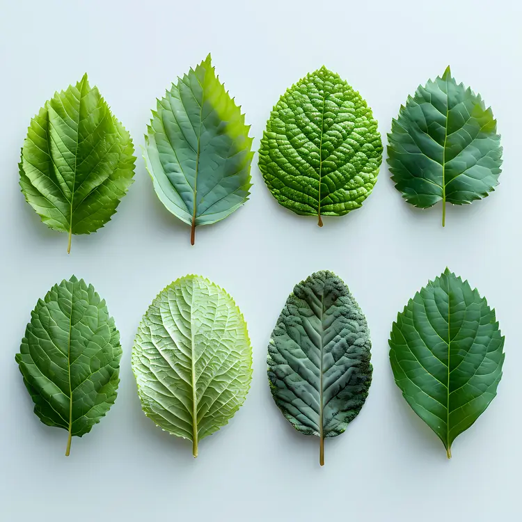 Diverse Collection of Green Leaves