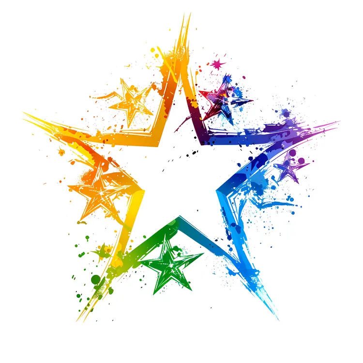 Rainbow Stars Graphic
