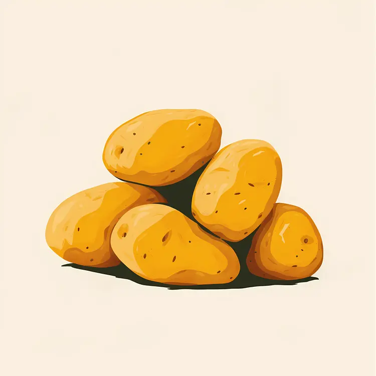 Yellow Potatoes Illustration