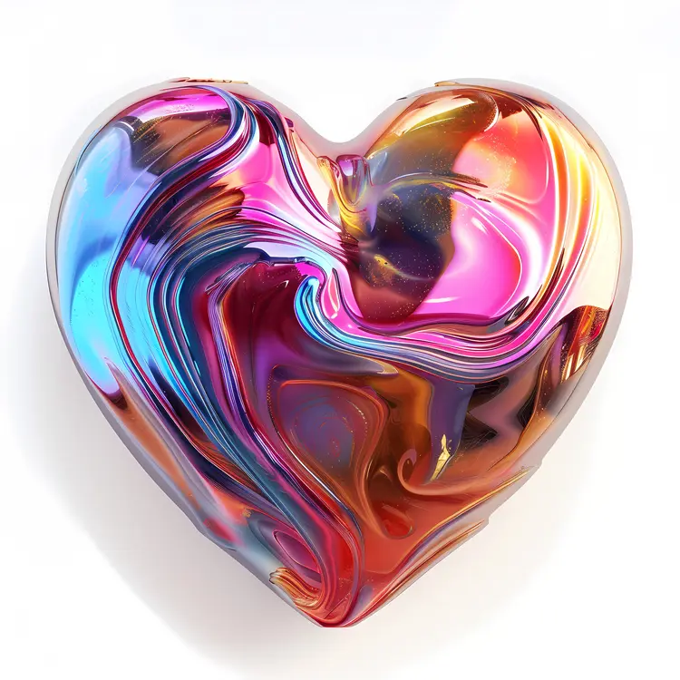Colorful Swirled Heart