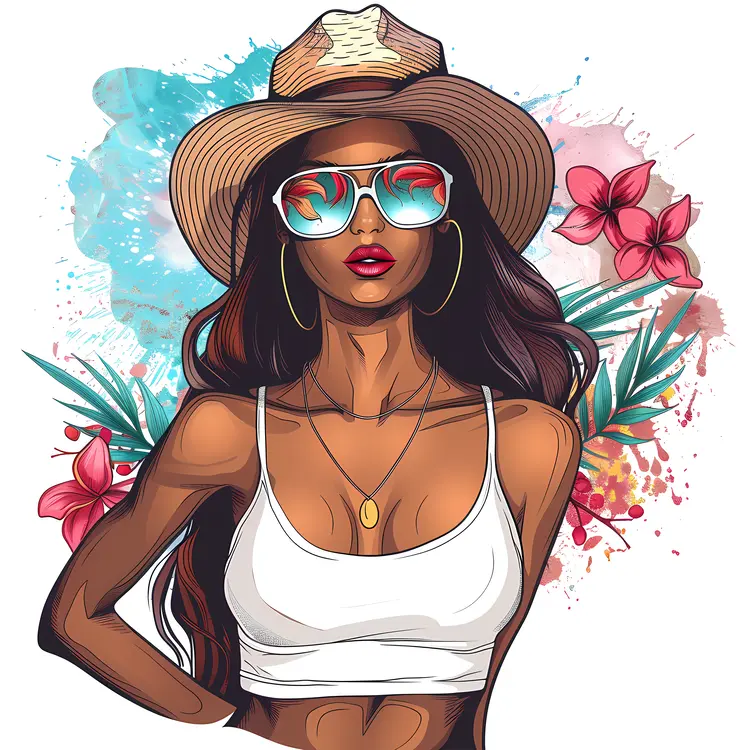 Stylish Woman in Summer Attire