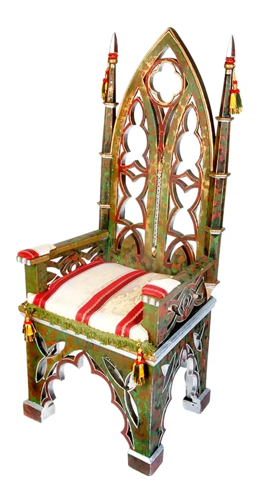 Ornate Gothic Throne Chair