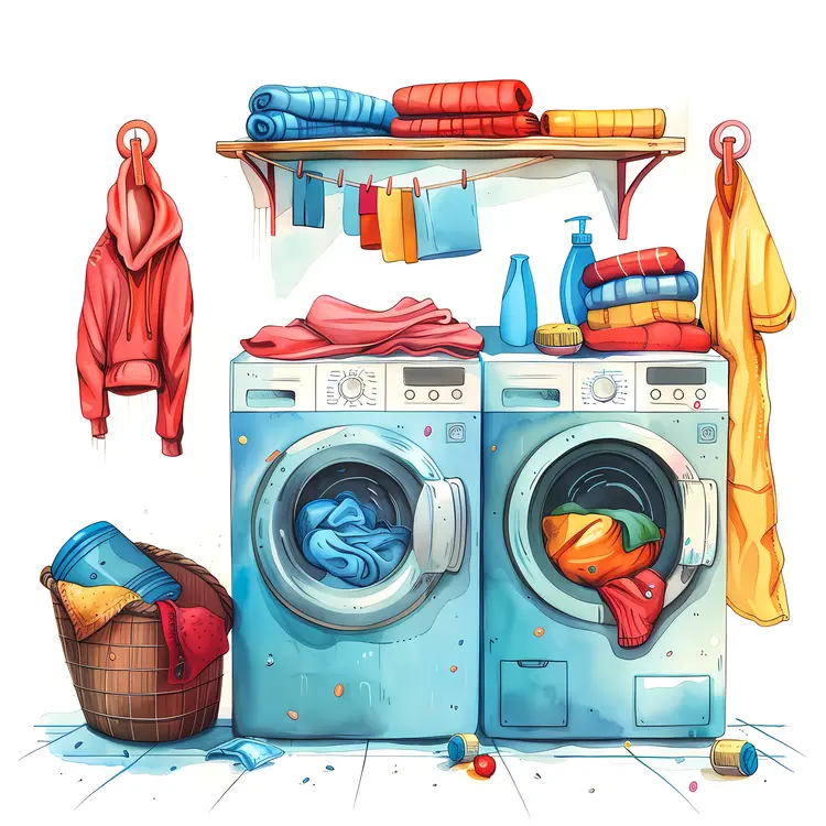Laundry Room with Washing Machines