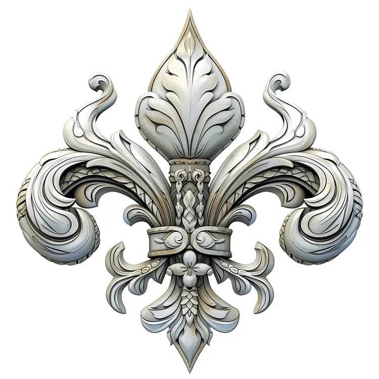Silver Ornamental Fleur-de-lis
