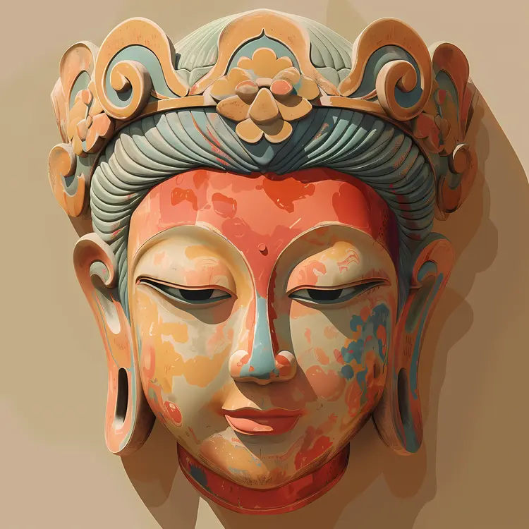 Colorful Buddha Sculpture