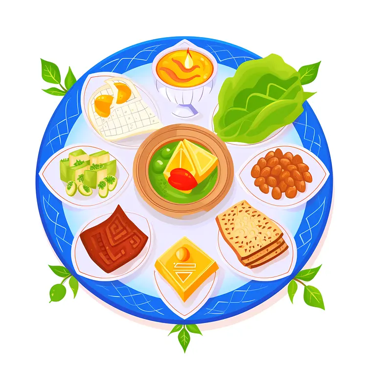 Appetizing Food Platter with Various Snacks