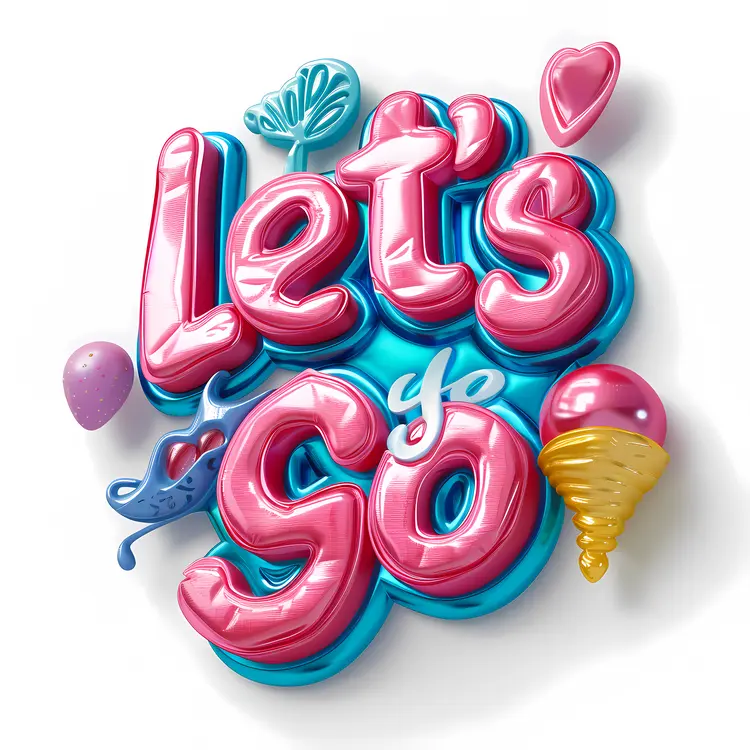 Playful Let's Go Text
