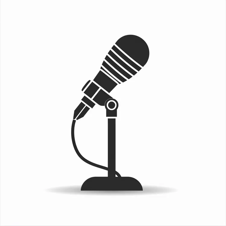 Black Microphone on Stand