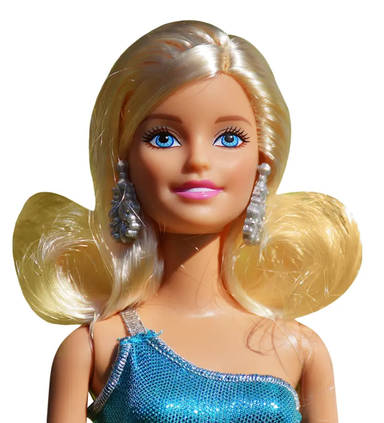 Blonde Doll with Blue Dress