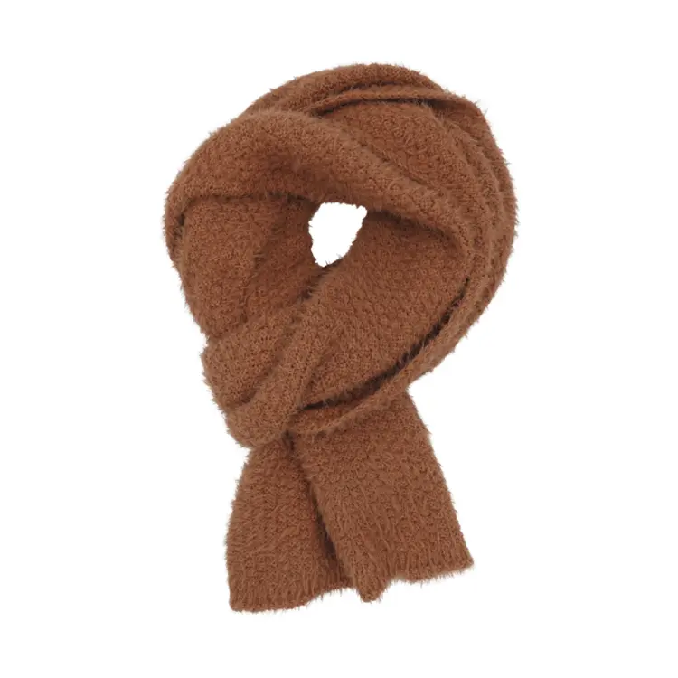Cozy Brown Knitted Scarf