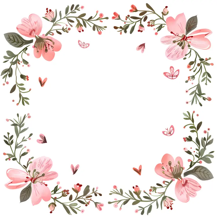 Square Floral Frame