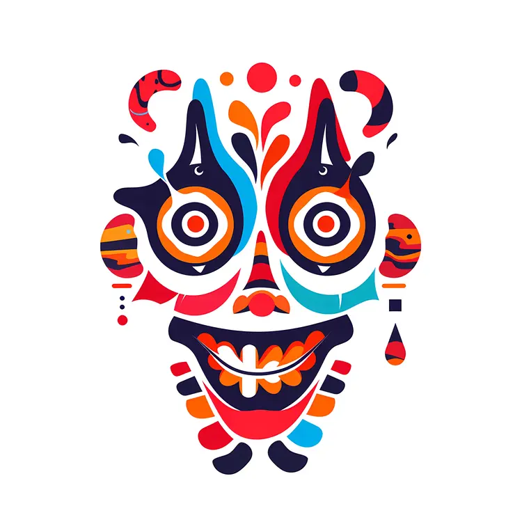 Abstract Clown Mask