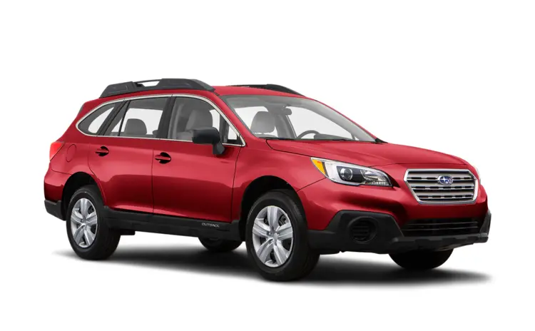Red Subaru SUV