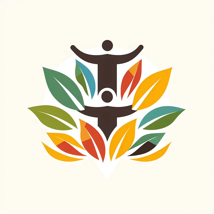 Abstract People and Leaves in Unity