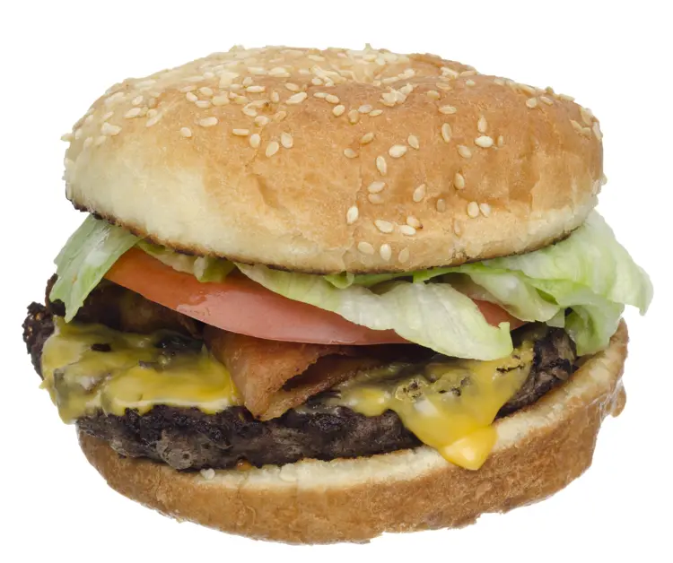 Cheeseburger with Lettuce and Tomato